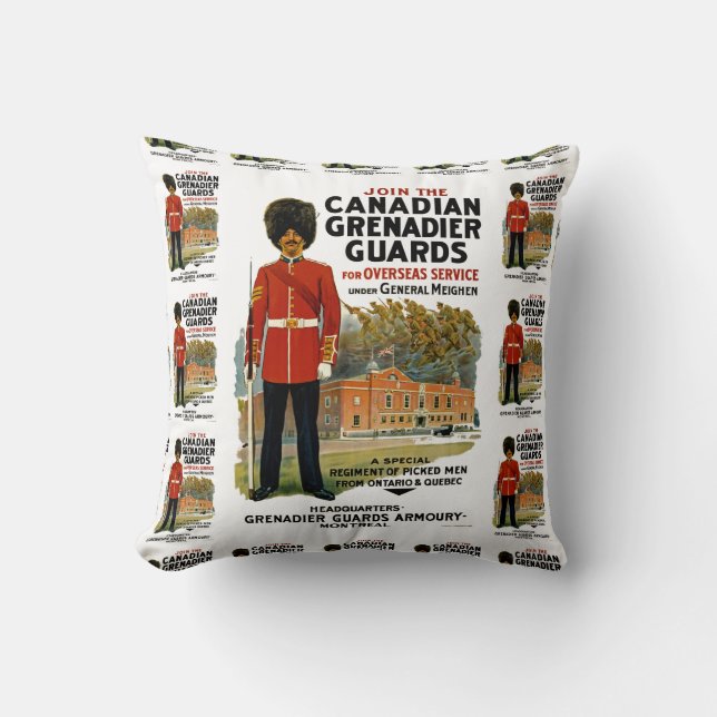 Canadian Grenadier Guards Throw Pillow (Front)