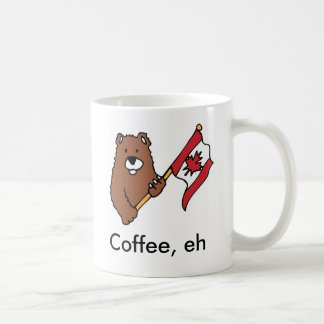 Canadian grizzly bear maple leaf flag coffee mug