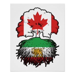 Canadian Grown Iranian Roots Lion and Sun Poster