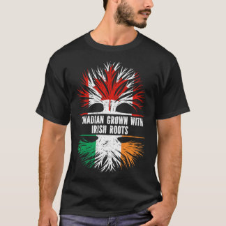 Canadian Grown with Irish Roots Canada Flag T-Shirt