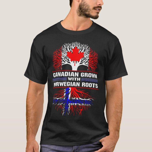 Canadian Grown with Norwegian Roots T-Shirt (Front)
