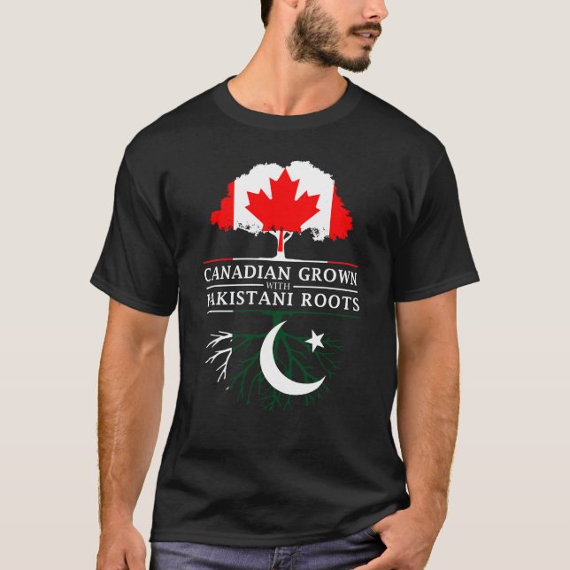 Canadian Grown with Pakistani Roots   Pakistan T-Shirt (Front)