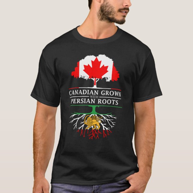 Canadian Grown with Persian Iranian Roots   Peria T-Shirt (Front)