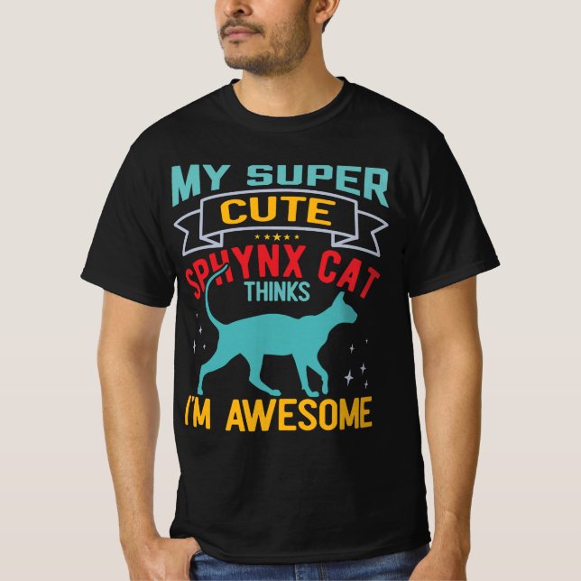 Canadian Hairless Sphynx Cat Funny T-Shirt (Front)
