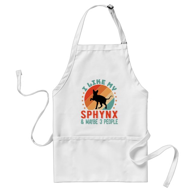 Canadian Hairless Sphynx Cat Owner Humor Adult Apron (Front)