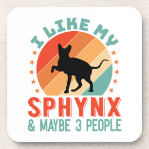 Canadian Hairless Sphynx Cat Owner Humor Beverage Coaster
