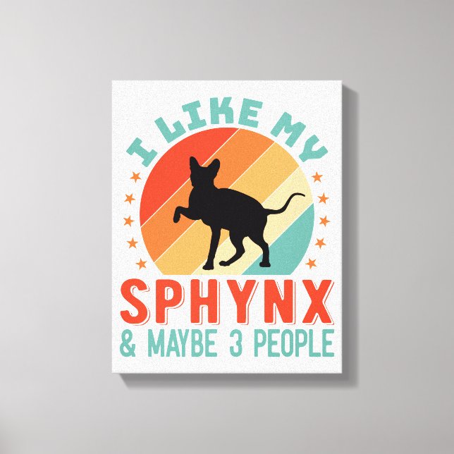 Canadian Hairless Sphynx Cat Owner Humor Canvas Print (Front)