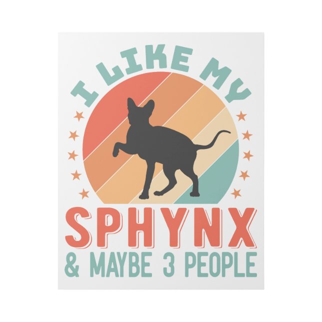 Canadian Hairless Sphynx Cat Owner Humor Gallery Wrap (Front)