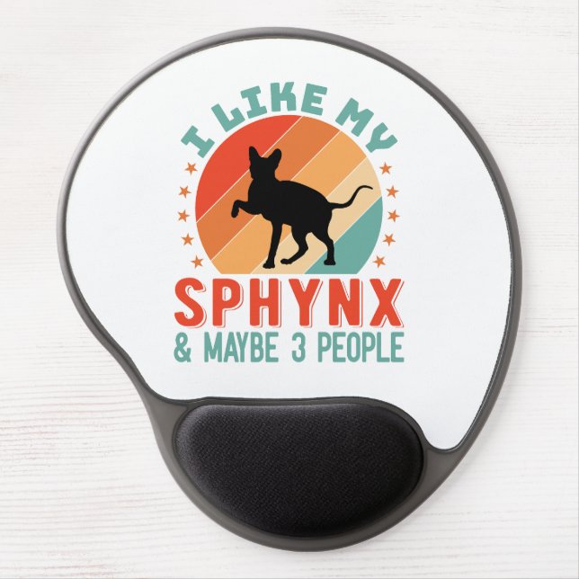Canadian Hairless Sphynx Cat Owner Humor Gel Mouse Pad (Front)