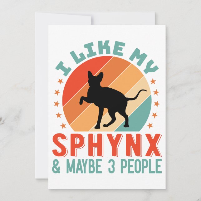 Canadian Hairless Sphynx Cat Owner Humor Holiday Card (Front)
