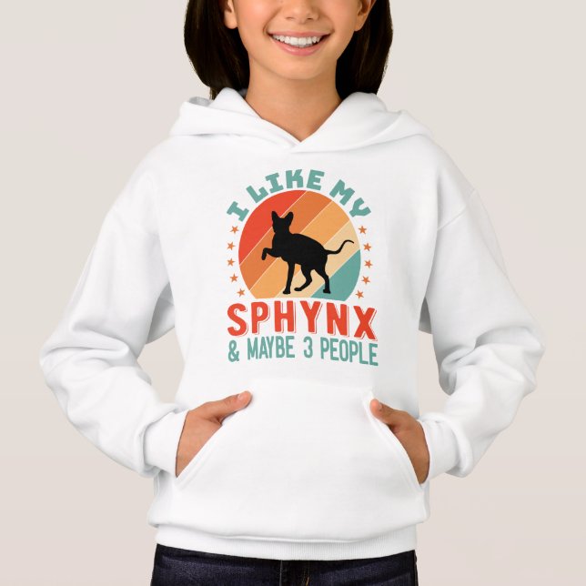 Canadian Hairless Sphynx Cat Owner Humor Hoodie (Front)