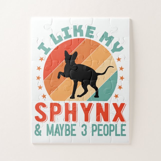 Canadian Hairless Sphynx Cat Owner Humor Jigsaw Puzzle (Vertical)