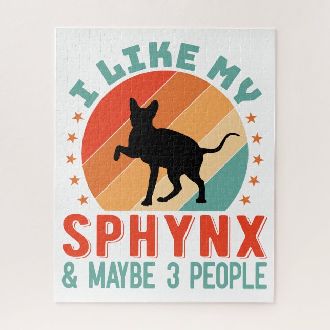 Canadian Hairless Sphynx Cat Owner Humor Jigsaw Puzzle (Vertical)