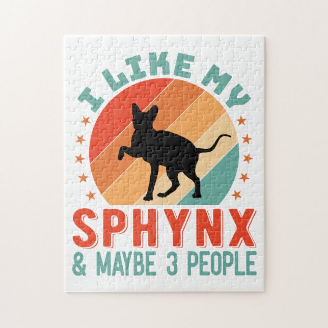 Canadian Hairless Sphynx Cat Owner Humor Jigsaw Puzzle (Vertical)