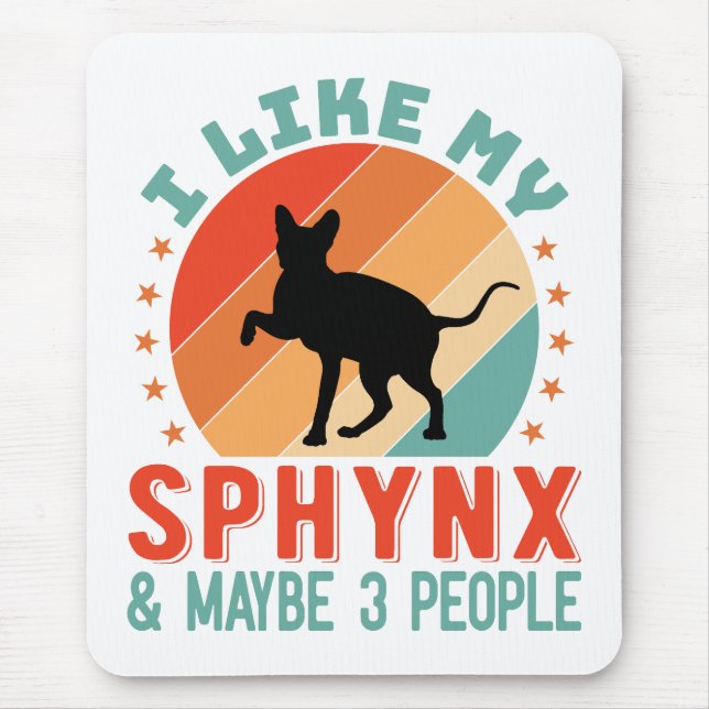 Canadian Hairless Sphynx Cat Owner Humor Mouse Pad (Front)