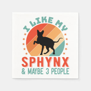 Canadian Hairless Sphynx Cat Owner Humor Napkins