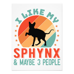 Canadian Hairless Sphynx Cat Owner Humor Photo Print