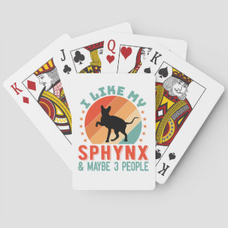Canadian Hairless Sphynx Cat Owner Humor Poker Cards