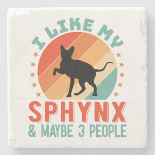 Canadian Hairless Sphynx Cat Owner Humor Stone Coaster