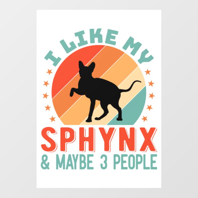Canadian Hairless Sphynx Cat Owner Humor Wall Decal (Front)