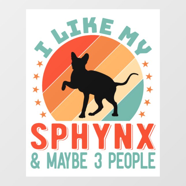 Canadian Hairless Sphynx Cat Owner Humor Wall Decal (Front)