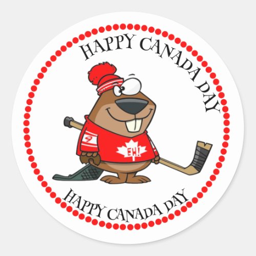 Canadian Hockey Canada Day Classic Round Sticker