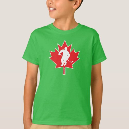 Canadian Hockey Christmas Red and Green T_Shirt