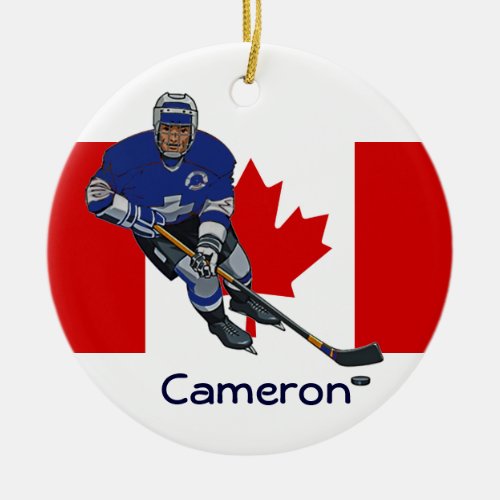 Canadian Hockey Design Ornament