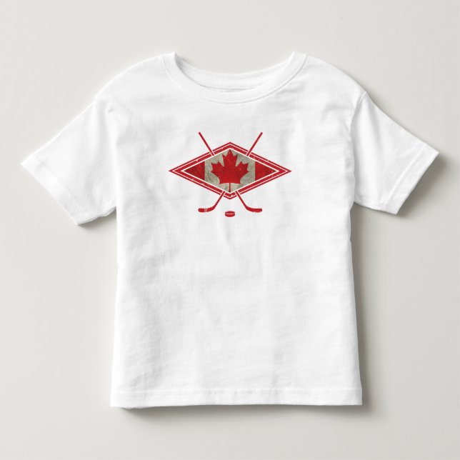 Canadian Hockey Flag Logo Toddler T-shirt (Front)