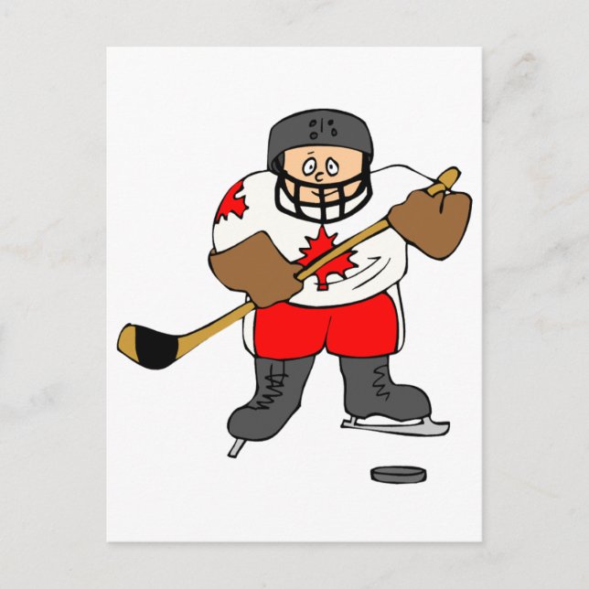 Canadian Hockey Player Postcard (Front)