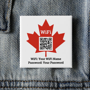 Canadian Hotel Wifi Details Plus QR Code on Staff Button