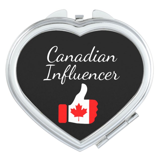 Canadian Influencer thumbs up Lighthouse route Compact Mirror (Front)