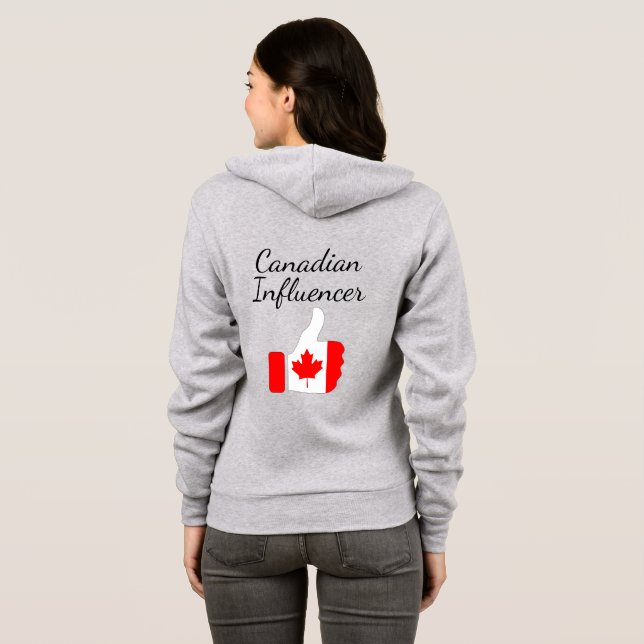 Canadian Influencer thumbs up Lighthouse route Hoodie (Back Full)