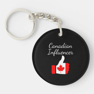 Canadian Influencer thumbs up Lighthouse route Key Keychain