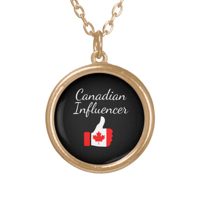Canadian Influencer thumbs up Lighthouse route Ste Gold Plated Necklace (Front)