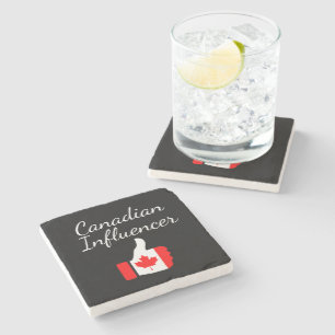 Canadian Influencer thumbs up Lighthouse route Stone Coaster