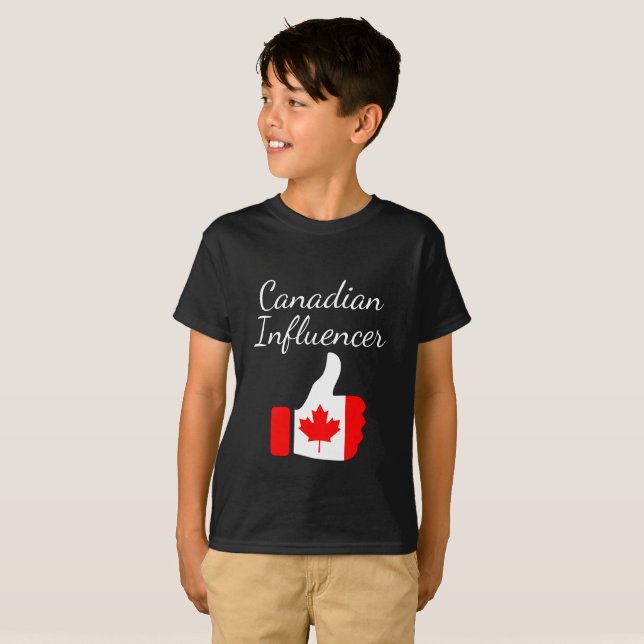 Canadian Influencer thumbs up Lighthouse route T-Shirt (Front Full)