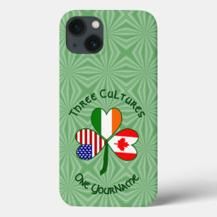 Canadian Irish American Shamrock Personalized iPhone 13 Case