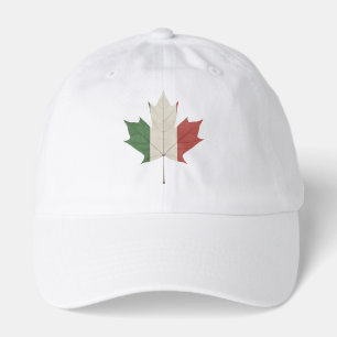 Canadian-Italian maple leaf Hat