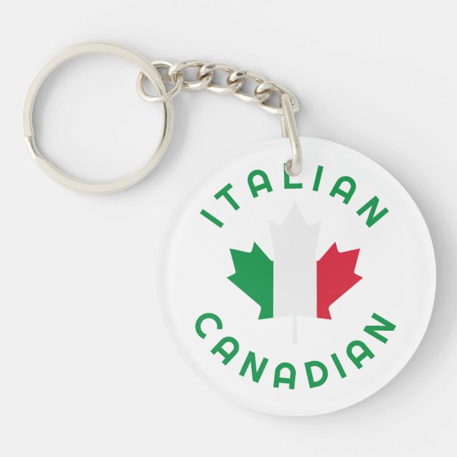 Canadian Italian Roots Keychain (Front)