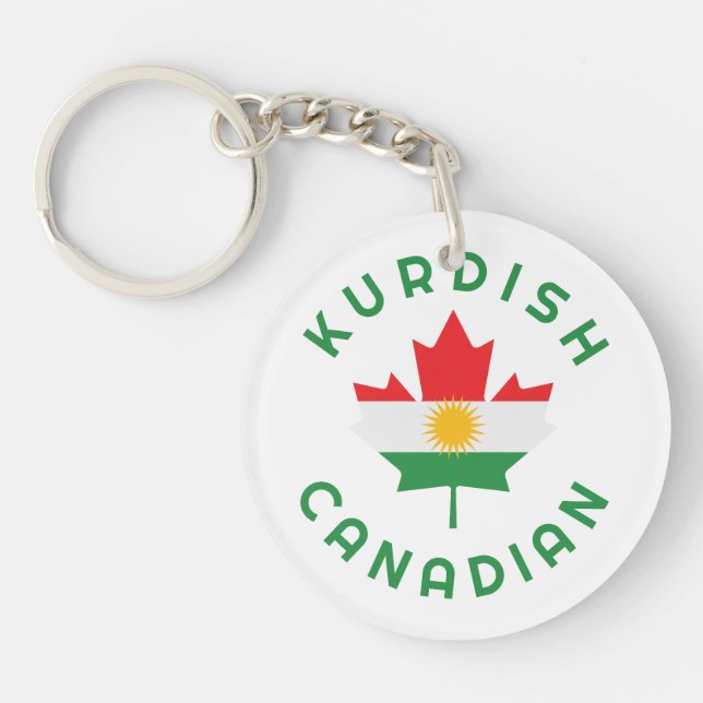 Canadian Kurdish Roots Keychain (Front)