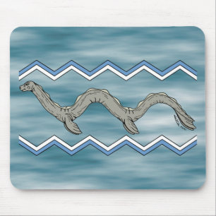 Canadian Lake Monster and Zigzags Mouse Pad