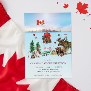 Canadian Landscape   Canada Day BBQ Party Invitation