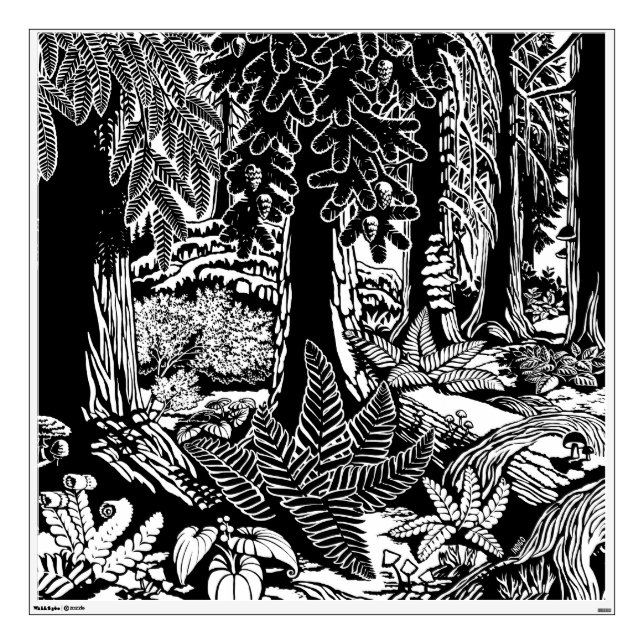 Canadian Landscape Forest Wall Decal  (Front)