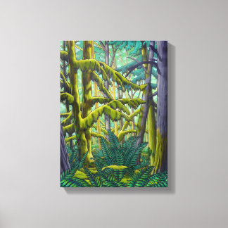 Canadian Landscape Painting Print W. Coast Forest