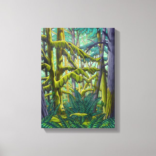 Canadian Landscape Painting Print W. Coast Forest (Front)