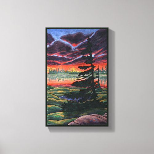 Canadian Landscape Painting Sunset Canvas Small