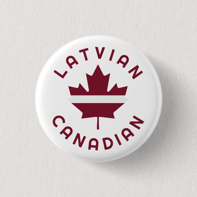Canadian Latvian Roots Button (Front)