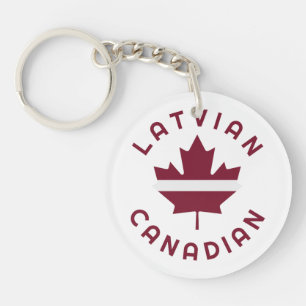 Canadian Latvian Roots Keychain