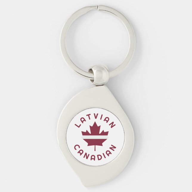 Canadian Latvian Roots Keychain (Front)
